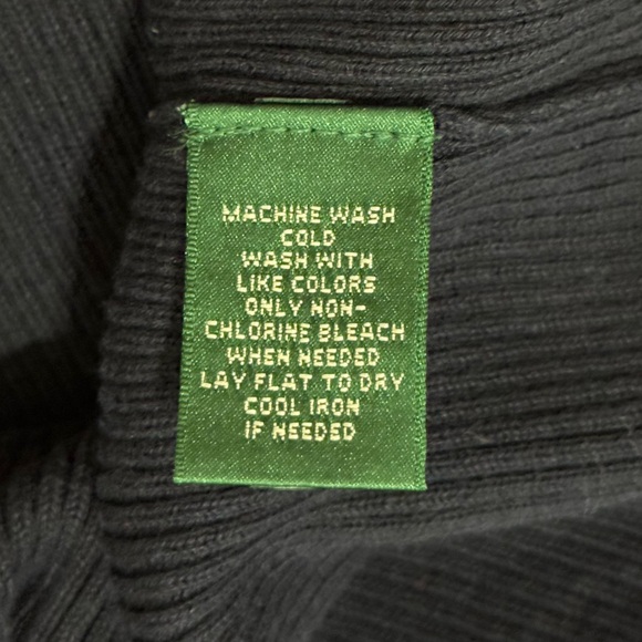 Vintage Lauren Ralph Lauren Quarter Zip Knit Sweater Navy Blue & Gold Women’s XL - Picture 5 of 7